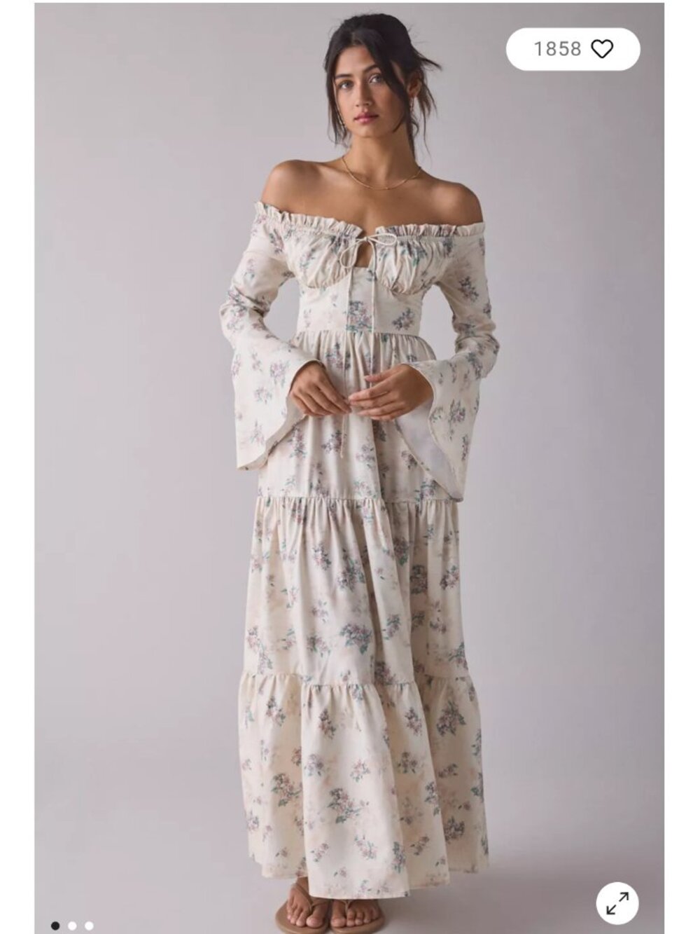 Urban Outfitters Off Shoulder Peasant Style Dress